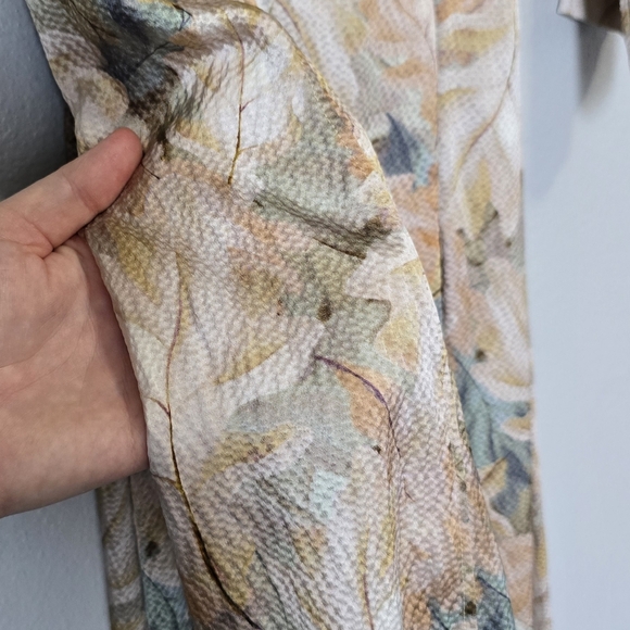 Forte Forte Leaf-Print Silk Midi Longsleeve Dress - Picture 7 of 9